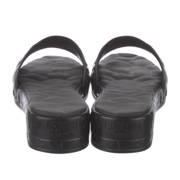 VALENTINO GARAVANI Platform Sculpted Mules Black Sandal Eur 41 - Picture 2 of 5